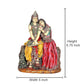 POLYRESIN ColdCast Bonded Bronze Radha Krishna Murti Idol Statue for Home Office Shop, Height : 6.75