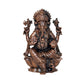 Copper Lord Ganesha Ganpati Idol Vinayak Religious Statue Copper Murti Multicolor (Height 2.75 Inch)