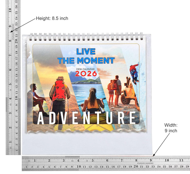 Table Calendar 2026 Live The Moment Adventure |12 Months| (Size 8.5 x 9 Inch)