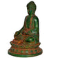 Brass Buddha Statue in Meditation Pose Sitting On Base, Height : 8 Inches