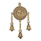 Brass Om Hanging with Bells - Spiritual Home Decor | Sacred Om Wall and Door Hanging Bells | Meditative Decorative Bells for Peace and Harmony (Height : 7 Inches)