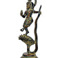 Brass Krishna Bhagwan Murti Dancing on Kaliya Naag - Religious Statue for Home Temple Pooja Mandir Office Decor (Height 13 Inch)