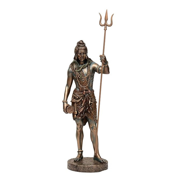 Large Standing Shiva Statue with Trishul Trident 24-Inch Collectible Hindu Figurine