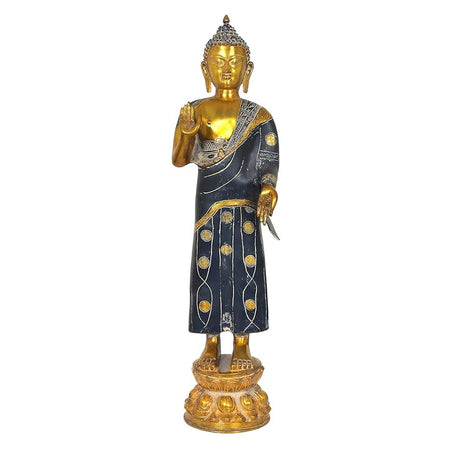 Brass Gautama Buddha in Hinduism Buddha Idol Statue Showpiece Gift Gifting Item (Height: 34 Inches)