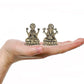 Super Fine Brass Lakshmi Ganesha Idol Laxmi Ganesh Diwali Pooja Gift Decoration Showpiece (Height 2 Inch)