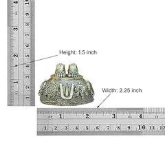 Brass Tirupati Bala Ji charan paduka, 1.5 in height, ornate detailed design
