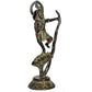 Brass Krishna Bhagwan Murti Dancing on Kaliya Naag - Religious Statue for Home Temple Pooja Mandir Office Decor (Height 13 Inch)