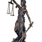 Resin Lady Justice Holding Scale and Sword Murti Figurine Sculpture Office Home Court (Height 7.5 Inch)