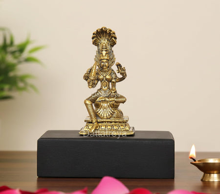 Panchaloha Mariamman Devi Goddess Durga Idol (Height:2 Inch)