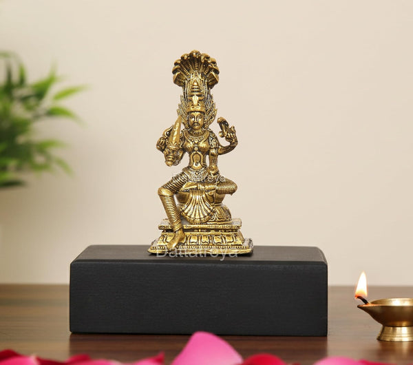 Panchaloha Mariamman Devi Goddess Durga Idol (Height:2 Inch)