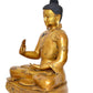 Brass Buddha Statue Handcrafted Spiritual Decor - Meditating Buddha Idol for Home Decor and Office (Height 21 Inch)