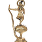 Brass Krishna Bhagwan Murti Dancing on Kaliya Naag - Religious Statue for Home Temple Pooja Mandir Decor (Height 13 Inch)