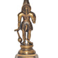 Brass Standing Blessing Hanuman Idol - Hindu Deity Statue for Home Temple Office Decor (Height: 12 Inch)