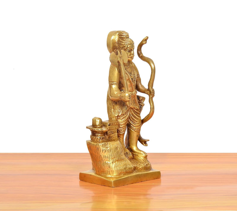Brass Parshuram murti (Height: 11.5 Inch)