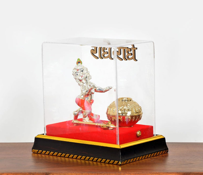 Laddu Gopal Krishna  Makhan Chor Decorated Box (Width - 5inches)