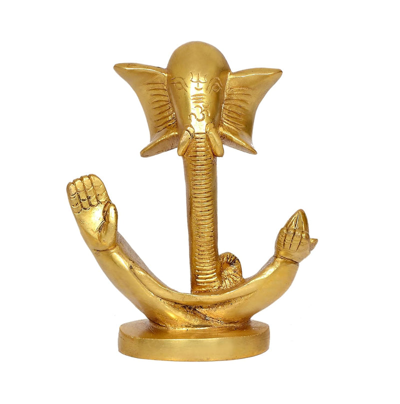 Brass Modern Ganesha Idol Ganesh Statue | Home Decor/Office Entrance/Temple/Diwali Gift | (Height : 5 inch)