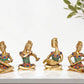 Brass Musicians Band Ladies in Brass Showpiece for Home and Office Decor (Set of 4) (Height : 4 inch)