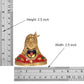 Brass Lord Adiyogi Shiva Idol for Home Door Office Temple Gift Showpiece (Height :2.5 inch)