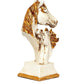 White Polyresin Horse Head for Home Decor Office (Height: 10.5 Inch)