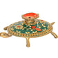 Brass Handcrafted Tortoise Figurine Kachua Unique Home Decor Vastu Accent (Height: 2.5 inch)