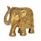 Brass Elephant Figurine - Decorative Statue for Home Decor, Feng Shui, and Good Luck (Height 4 Inch)