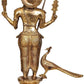 Lord Swami Kartikeya Ji/Kartik Statue with Peacock Brass Murugan Subramanya Murti Height 23.5 Inches