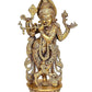 Lord Krishna Idols Multi Plated Flute Playing Krishan Figurine for Pooja Room & Gift Height : 12.5 inch