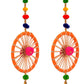 Rajasthani Wall Door Hanging Latkans Toran with Pom Pom for Office Door Window Haldi Mehndi Wedding Diwali Festival Decoration Items | Pack of 2 | (Height: 15 Inch)