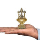 Fine Bronze Tirupatibalaji and Goddess Lakshmi Diya Oil Lamp for Diwali Pooja Gift Decoration Showpiece (Height 5.5 Inch)