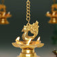 Brass Hanging Peacock Diya Deepak deepam Oil Diya lamp for Diwali Pooja 16 inch