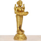 Brass Deep Lakshmi with Oil Lamp Deepam for Decorative Puja Home Temple lamp Diwali Gifts Home (Height: 8 inch)