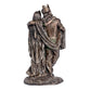 Large Radha Krishna Bonded Bronze Idol Statue Brown Height 12 inches