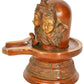 Brass Auspicious Mukha Linga, Height: 6.2"