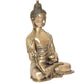 Brass Dhyan Mudra Buddha Statue - Handcrafted Spiritual Decor for Home and Office Decor - Meditating Buddha Idol (Height 15 Inch)