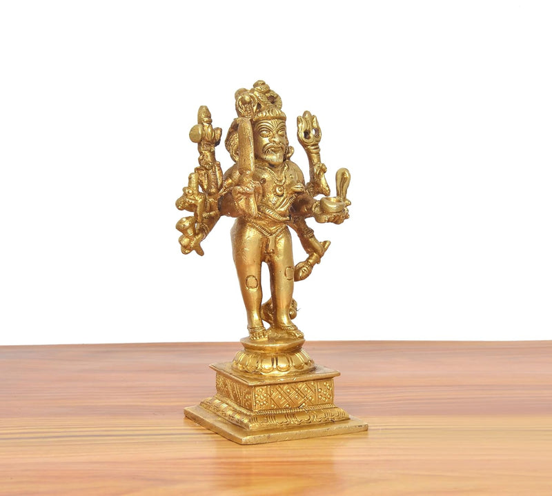 Brass Lord Shri Kaal Batuk Bhairava Idol (Height 5 Inch)