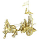 Brass Krishnarjun Rath Showpiece Idol Statue, Height : 9 inches