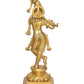 Brass Krishna Playing Flute Idol Statue Sculpture for Home Mandir Pooja Decor Temple Gift (Height 23 inch)