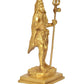 Brass Lord Shiva Standing Statue Home Temple Office Figurine Showpiece (Height 9 Inch)