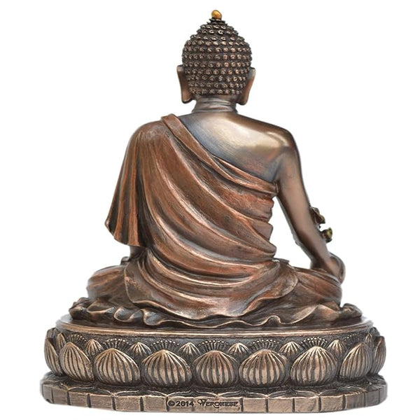 Sitting Buddha Decorative Showpiece - 15.24 cm (Polyresin) Study Setting