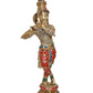 Brass Krishna Playing Flute Idol Statue Sculpture for Home Mandir Pooja Decor Temple Gift (Height 22.5 inch)