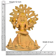 Brass Dakshinamurti Shiva statue, size: Height 12 inch, Width 9 inch