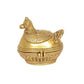 Brass Sindoor Kumkum Box with Peacock Design for Home Decor and Pooja Mandir Height 2.5 Inch