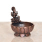 Copper Dhan Lakshmi Urli Bowl for Floating Flowers Laxmi Urli for Diwali Pooja Gift Decoration Showpiece (Height 3 Inch)