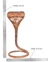 Copper naag shivling stand, Height 18 inch, Width 9.5 inch