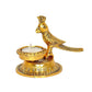 Metal Parrot Lamp Statue Diya Animal & Bird Diya Figure Home Decor Height- 4 Inches