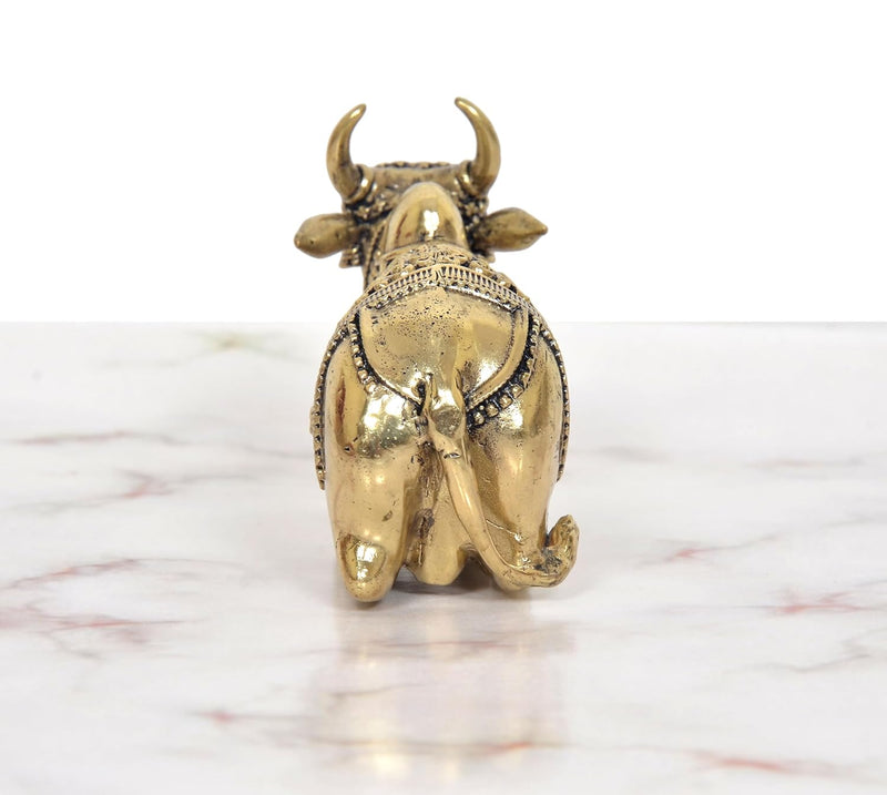 Bronze Nandi Seated Idol (Height: 2.5 inch)