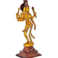 Brass Shiva and Parvati Dancing ArdhanrishvaraMurti Religious Statue for Home Temple Decor (Height : 12.5 inch)