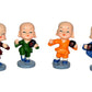 Resin Little Monk Figurines Kungfu Monks Statue for Table Decor Living Room Home Car Dashboard (Height: 3 Inch)