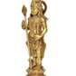 Brass Standing Lord Kartikeya Murugan Murti for Home Decor Pooja Mandir Decorative Showpiece Brass Murti (Height 11 Inch)