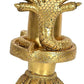 Brass Shiva Linga with Shiva's Snakes Crowing It, Height: 9.3 Inch